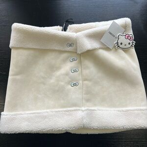 Hello Kitty Forever 21 Kids Ivory Leather & Fleece Skirt